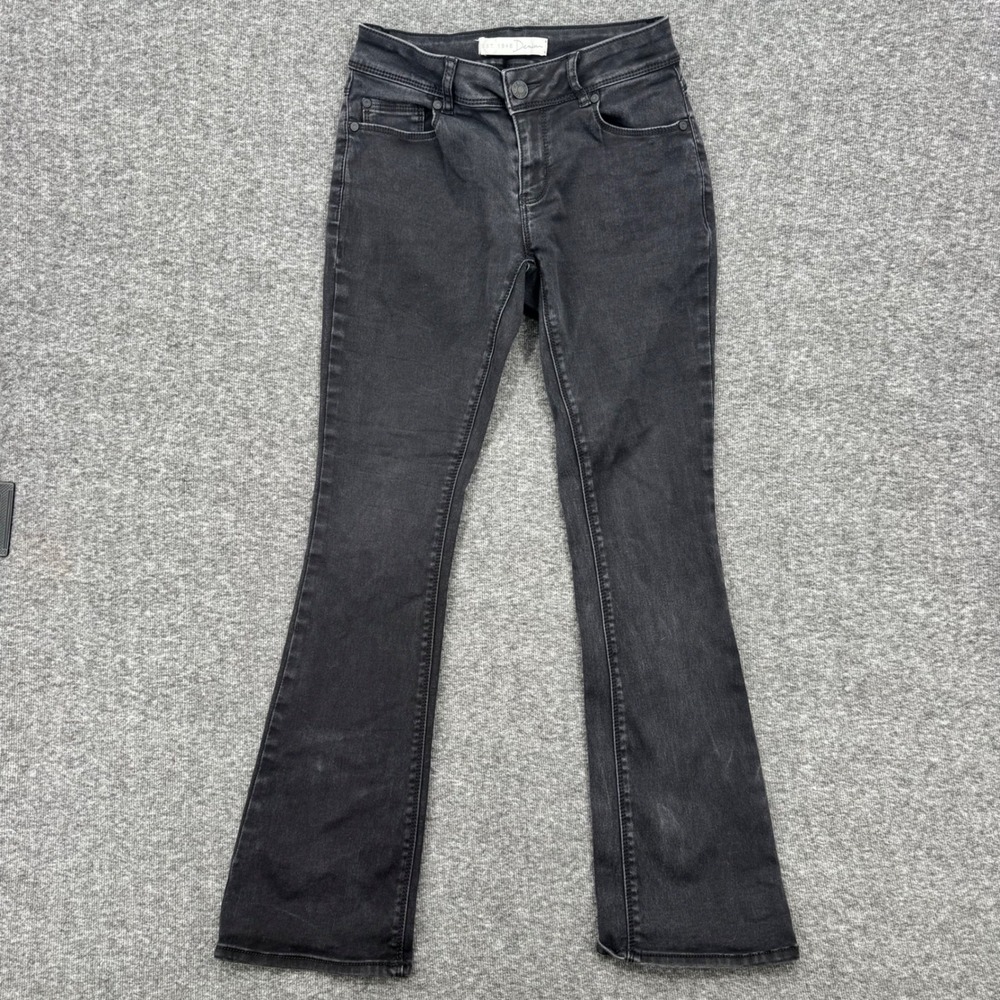 EST 1946 Denim Womens 2P Bootcut Jeans Faded Black Stretch Mid Rise Petite